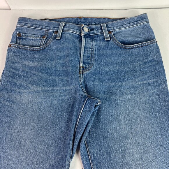 Levi's Jeans Women's 31x29* 501 Mid Rise Customized Tapered Blue Faded Denim - Picture 3 of 16